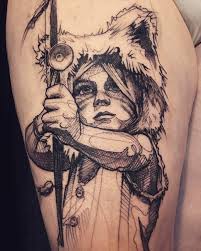 Explore creative & latest archer tattoo ideas from archer tattoo images gallery on tattoostime.com. Archer Child Tattoo On The Right Thigh