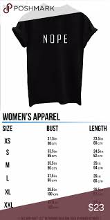 Nope Black Quote T Shirt Black Cotton Nope Fun T Shirt Check Your Size Via Size Chart As It Is Europe Black Quotes T Shirts With Sayings Clothes For Women