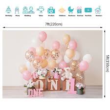 Check spelling or type a new query. Photography Backdrop Pink Balloons Happy 1st Birthday Party Gift Flower Teddy Bear Baby Portrait Photo Background Props W 3440 Background Aliexpress
