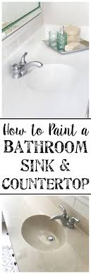 Diy painted bathroom sink countertop bless er house. Diy Painted Bathroom Sink Countertop Bless Er House