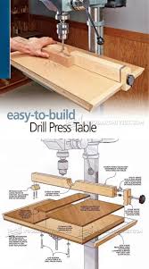 Drill Press Table Plan Drill Press Tips Jigs And Fixtures Woodarchivist Com Drill Press Table Drill Press Woodworking Drill Press