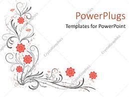 Find vectors of floral background. Powerpoint Template Abstract Floral Pattern Design With Red Flowers On White Background 9086
