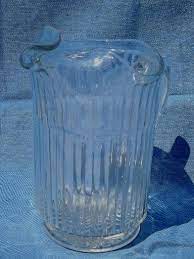 The most common glass beer pitchers material is glass. Heavy Old Ribbed Clear Glass Pitcher Vintage 2 Qt Draft Beer Pitcher