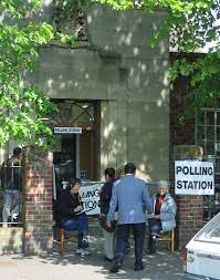 N a building, such as a school. Polling Place Wikipedia
