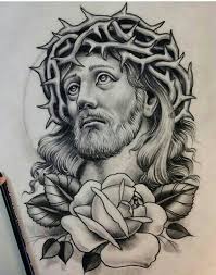 This tattoo consists of a black and gray inked cross with jesus nailed to the cross. Pin By Henao Ospina On Tattoo Flash Jesus Tattoo Tattoos Jesus Tattoo Design