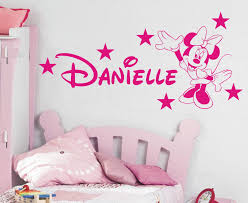 Minnie Mouse Wall Stickers Minnie Mouse Personalised Girls Bedroom Wall Sticker Kit Loads Of Minnie Mouse Bedroom Baby Girl Room Kids Room Wall Stickers