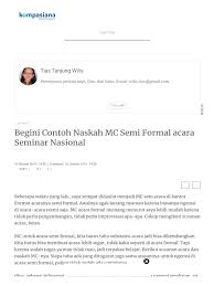 Teks mc seminar bahasa inggris. Teks Mc Semi Formal Cara Golden
