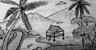 58 Gambar Pemandangan Gunung Di Buku Gambar Gokil