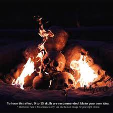 Maybe you would like to learn more about one of these? Buy Myard Fireproof Imitated Human Fire Pit Skull Gas Log For Ng Lp Wood Fireplace Firepit Campfire Halloween Decor Bbq Qty 1 Black Online In Indonesia B00kbnizdk