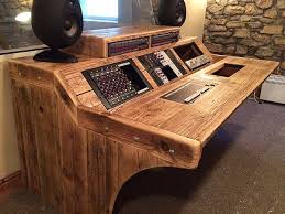 Musicians are writing and producing their own songs more and more these days. Custom Desks Chunky Studio Furniture Bespoke Furniture For Musicians And Recording Studios Handmade In Somerset From Reclaimed Wood