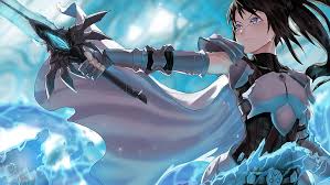 She is a guardian of the souls in gotei here are 15 anime girls with black hair which costumes and hairstyles you'll love to recreate! Anime Original Armor Black Hair Blue Eyes Ponytail Sword Woman Woman Warrior Hd Wallpaper Wallpaperbetter