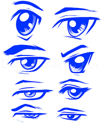 How To Draw Anime Male Eyes, Step By Step, Drawing Guide, By Dawn - Dragoart