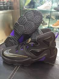 Jordan brand brings back the original air jordan 3 retro true blue that makes its return on black friday, november 25th, 2016. Nike Lebron 13 Black Purple Gold Sneaker Bar Detroit