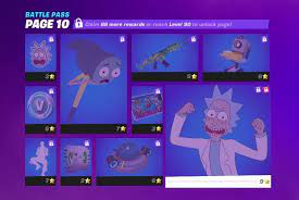 The rick and morty skin is the big reward on page 10 of the fortnite season 7 battle pass, but there are other neat rewards available. Y 0svreszu2usm
