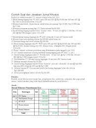 Check spelling or type a new query. Contoh Soal Dan Jawaban Jurnal Khusus