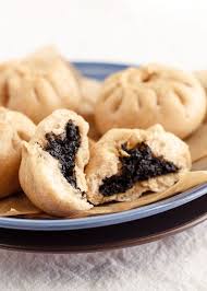 Black Sesame Whole Wheat Steamed Buns Super Nummy Recipe Steamed Buns Black Sesame Food