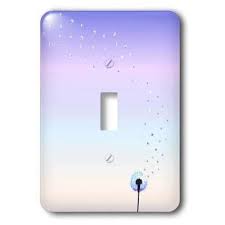 3drose Girly Dandelion 1 Gang Toggle Light Switch Wall Plate Wayfair Light Switch Covers Diy Light Switch Art Light Switch