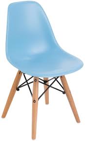 12 Children S Chair W Molded Plastic Seat Wood Legs Blue Chair Wood Legs Contemporary Chairs