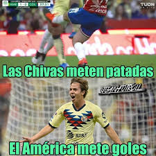 America is the favorite and in much better form neither team is entering with great form, but america has more than enough to battle back and get the victory. Los Mejores Memes De La Goleada Del America A Chivas En El Clasico Nacional