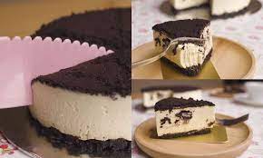 Pipe whipped topping around border of cheesecake and place an oreo half between each dollop. Resepi Oreo Cheesecake Tak Perlu Bakar Dan Tanpa Telur Daily Makan