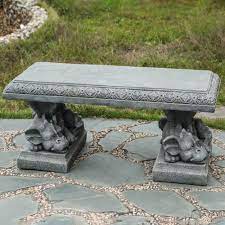 No more confirming and visualising tops from samples. 39in Dragon Decorative Cement Garden Bench In Stone Finish Overstock 27794915