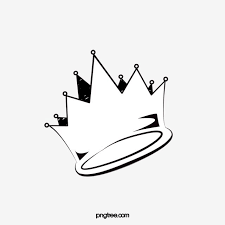 Black And White Crown Hand Painted Black And White Crown Png And Clipart Crown Png Crown Drawing Black And White Cartoon