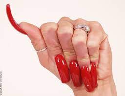 Red Long Nails And Dynamic Punch Nails Pretty Acrylic Nails Long Nails