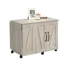 Better Homes Gardens Modern Farmhouse Wood Sewing Table Rustic White Walmart Com Walmart Com In 2020 Rustic White Sewing Table Better Homes