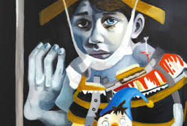 Moon Spirit by Amber Perry, dark Paintings for sale, direct from the artist