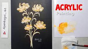 >> berbeda dengan cat air, cara membersihkan kuas yang menggunakan cat acrylic sedikit lebih sulit , karena jika dengan cat air kuas dapat dengan >> cat acrylic juga sangat baik untuk memberi efek timbul atau relief pada lukisan, caranya adalah melukis lapisan dasar dan berulang setelah kering. Cara Melukis Bunga Pada Kertas Hitam Menggunakan Cat Akrilik Youtube