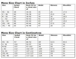 46 Reasonable Mens Coat Measurements Chart