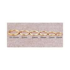 Solid Brass Split Rings Flatback Round Bottom Triangular