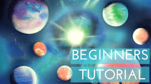 How To Paint A Galaxy Spray Paint Art For Beginners Youtube