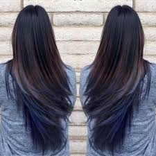 Lighten up your black hair with highlights! Ca1276a6cd148a508a16f381159397ee Dark Blue And Brown Hair Blue Hair Navy Jpg 564 564 Pixels Hair Styles Oil Slick Hair Blue Ombre Hair