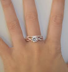 Twist Engagement Ring Setting Rose Gold Twisted Band Twisted Infinity Engagement Engagement Rings Twisted Infinity Engagement Ring Wedding Rings Engagement