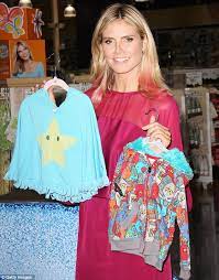 Heidi Klum Looks Good Enough To Eat As She Launches Kids Clothing Line For Babies R Us Daily Mail Online