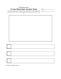 Use the space below to brainstorm, plan, and write your own haiku. Blank Illustrated Acrostic Poem Worksheets Worksheet Printout Enchantedlearning Com