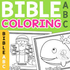 Each letter features a beginning bible word alongside an easy coloring page for young children. Abc Coloring Bible Worksheets Teaching Resources Tpt