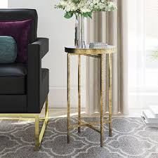 Antique Gold Side Table Wayfair Metal End Tables End Tables Furniture