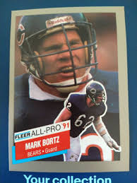 1991 Fleer Football All-Pro Mark Bortz #4 Chicago Bears