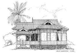 Bamboo House Design Filipino House House Drawing