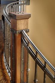 How to connect handrail to a newel post using minilock handrail fastener. 2010 Nomma Silver Interior Railing Heirloom Stair And Iron Wood Staircase Stairs Interior Railings