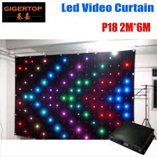 P18 2m 6m Fire Proof Led Video Curtain With Off Line