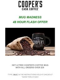 Coopers Cask Coffee Annual Cold Brew Event 20 Off All Cold Brew Milled