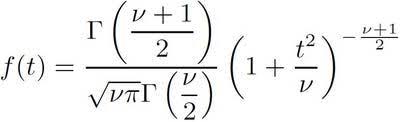 Probability T Distribution Formula Used In Statistics Formula Statistics Probability