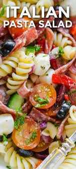 Italian Pasta Salad With Homemade Italian Dressing Pasta Salad Italian Italian Pasta Salad Recipe Italian Dressing Pasta Salad