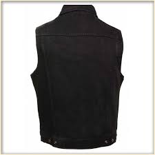 Denim Vest By Milwaukee Leather Black