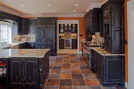 I fell in love with that french inspired kitchen and decided i needed a little of that in my life s'il vous plait! Black Distressed Cabinets Houzz