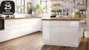 The cabinets, sink, and taps are all from ikea. Ringhult High Gloss White Kitchen Ikea