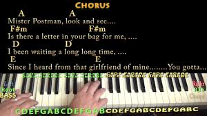 Please Mister Postman (Beatles) Piano Chord Chart in A with Chords ...